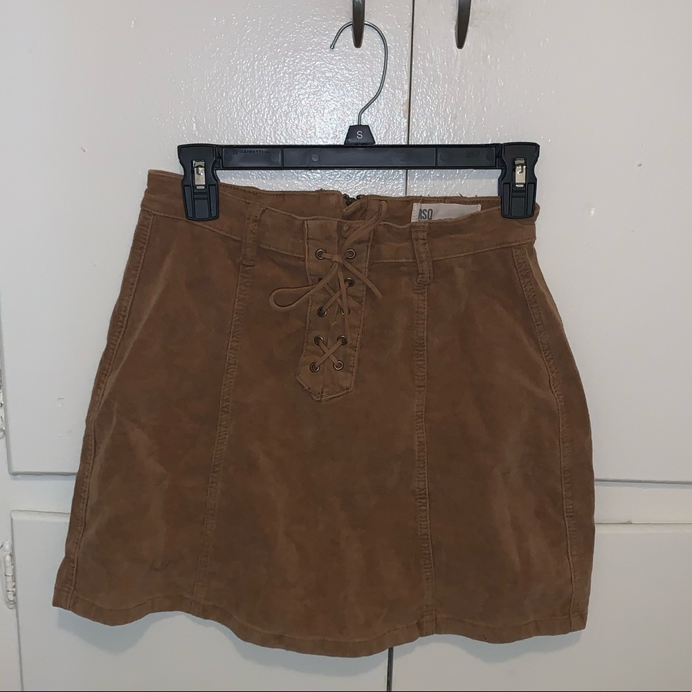 Tan corduroy skirt